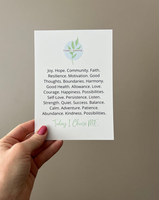 Today I Choose Me manifesto