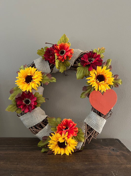 Festive floral wreath