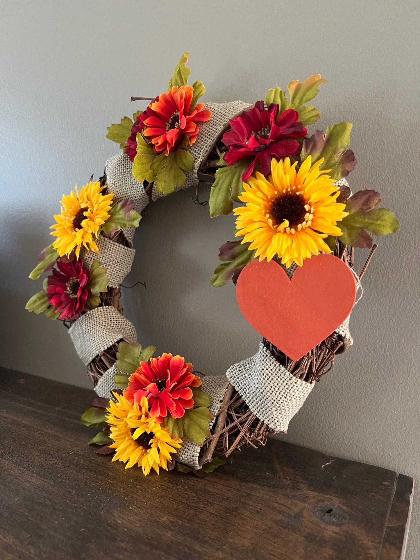Festive floral wreath