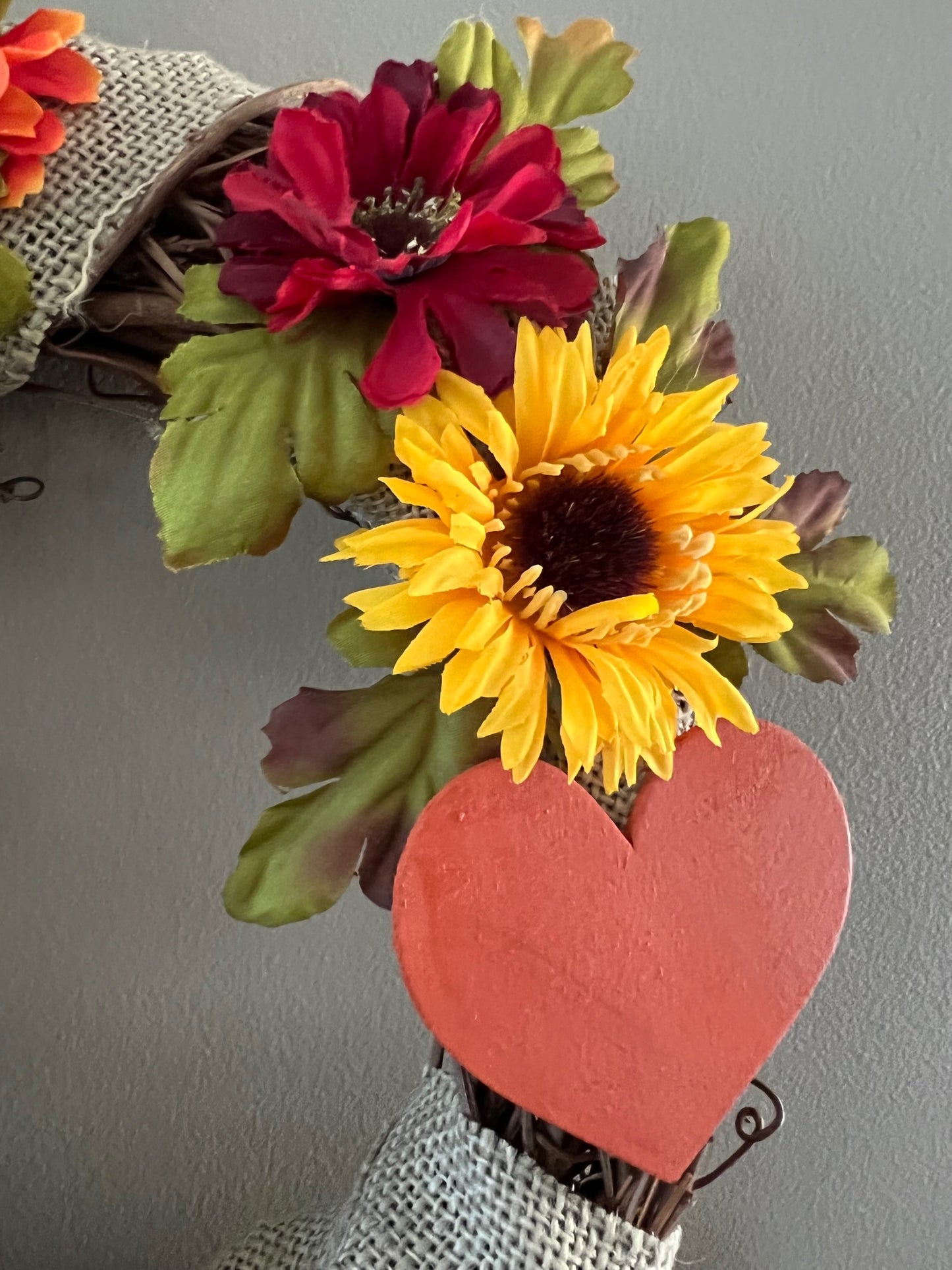 Festive floral wreath