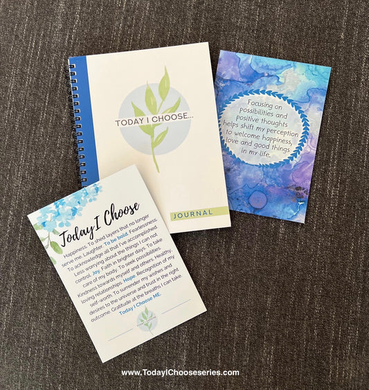 Journal and affirmation cards gift set