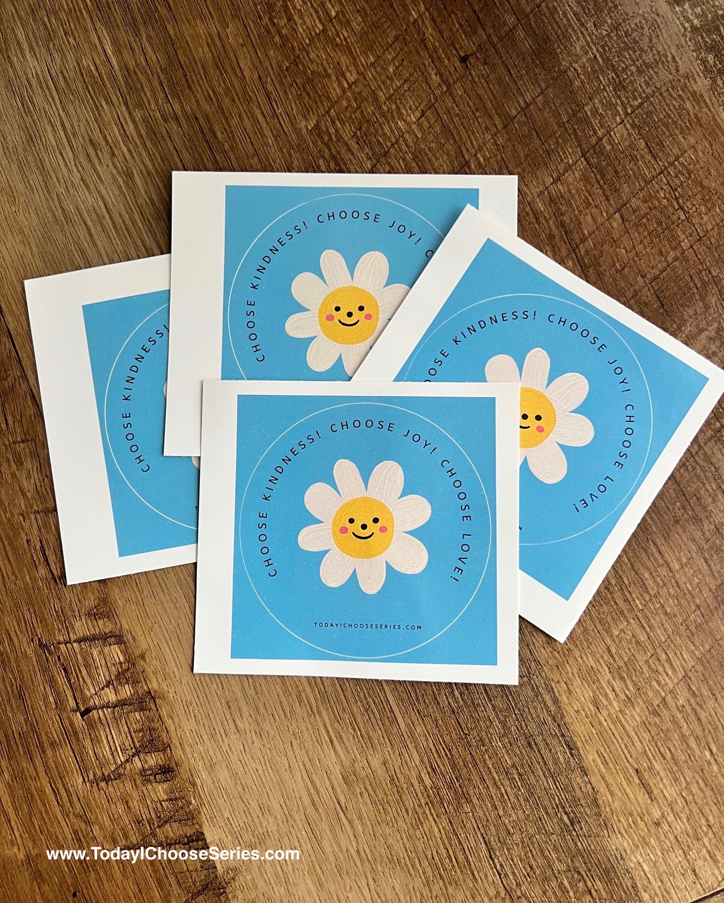 White flower smile sticker