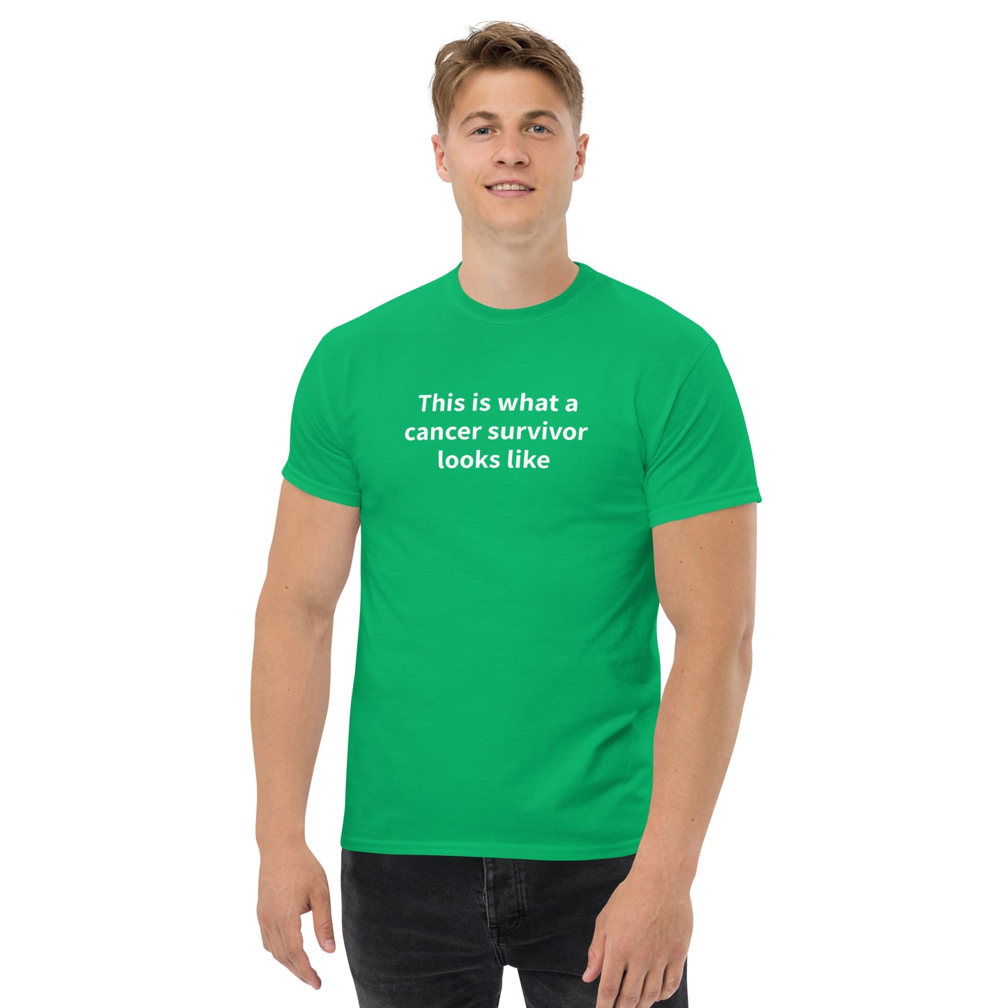 This is what a cancer survivor looks like short sleeve t-shirt (unisex)