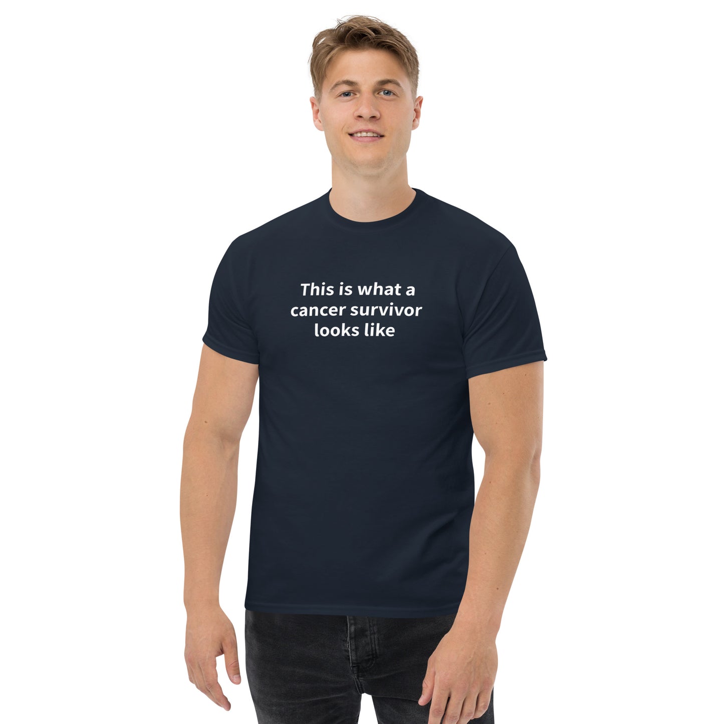 This is what a cancer survivor looks like short sleeve t-shirt (unisex)