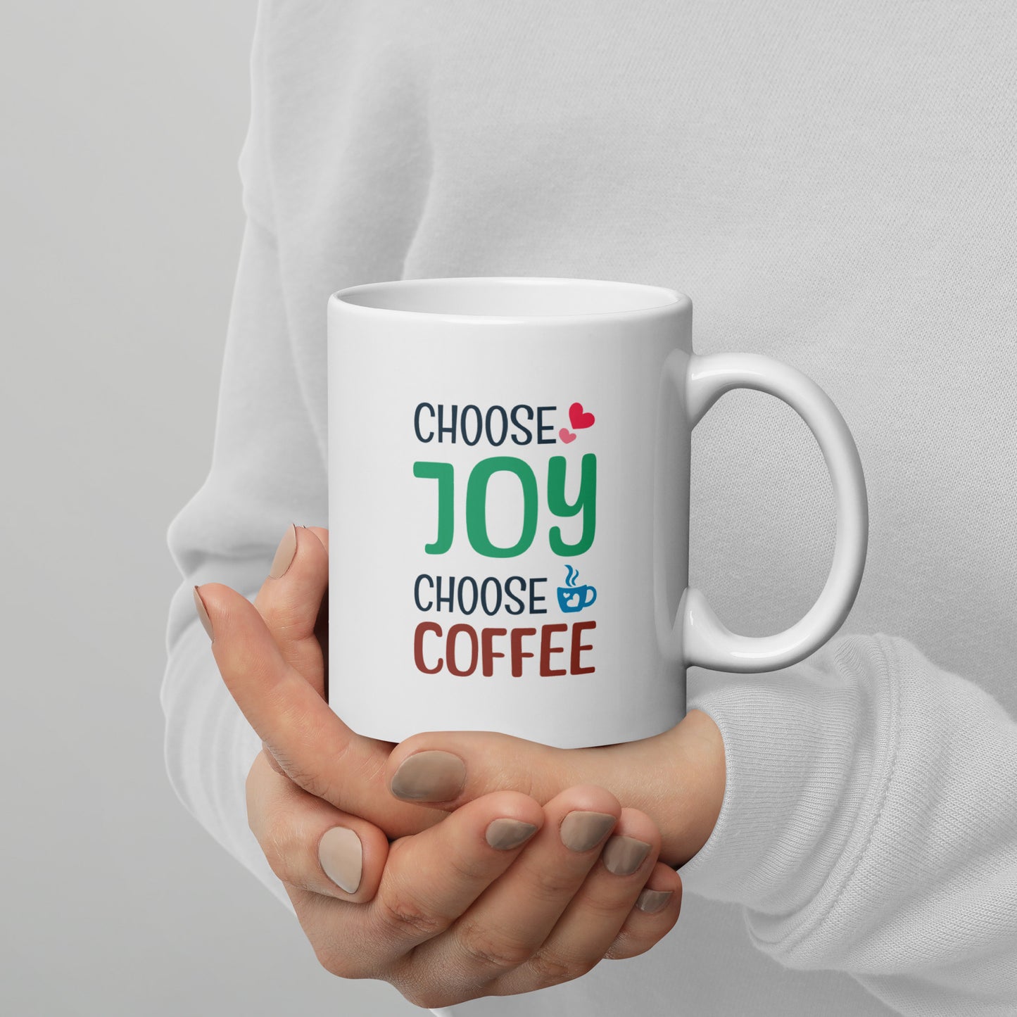 Choose coffee white ceramnic mug