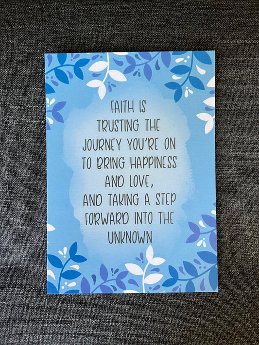Faith affirmation card