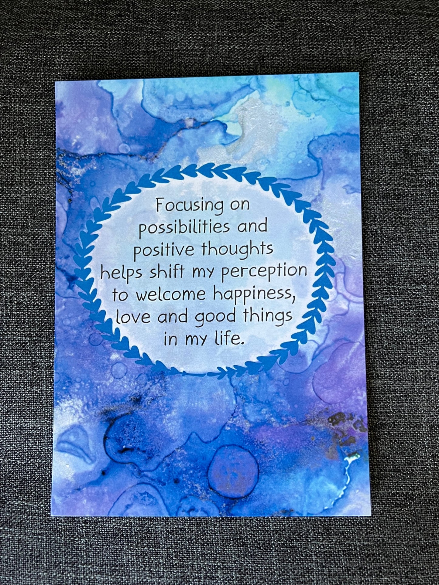Good Thoughts affirmation card