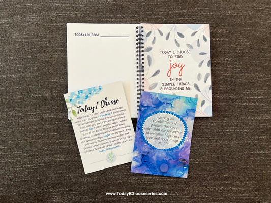 Journal and affirmation cards gift set