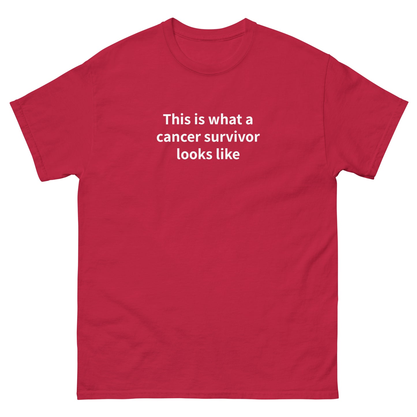 This is what a cancer survivor looks like short sleeve t-shirt (unisex)