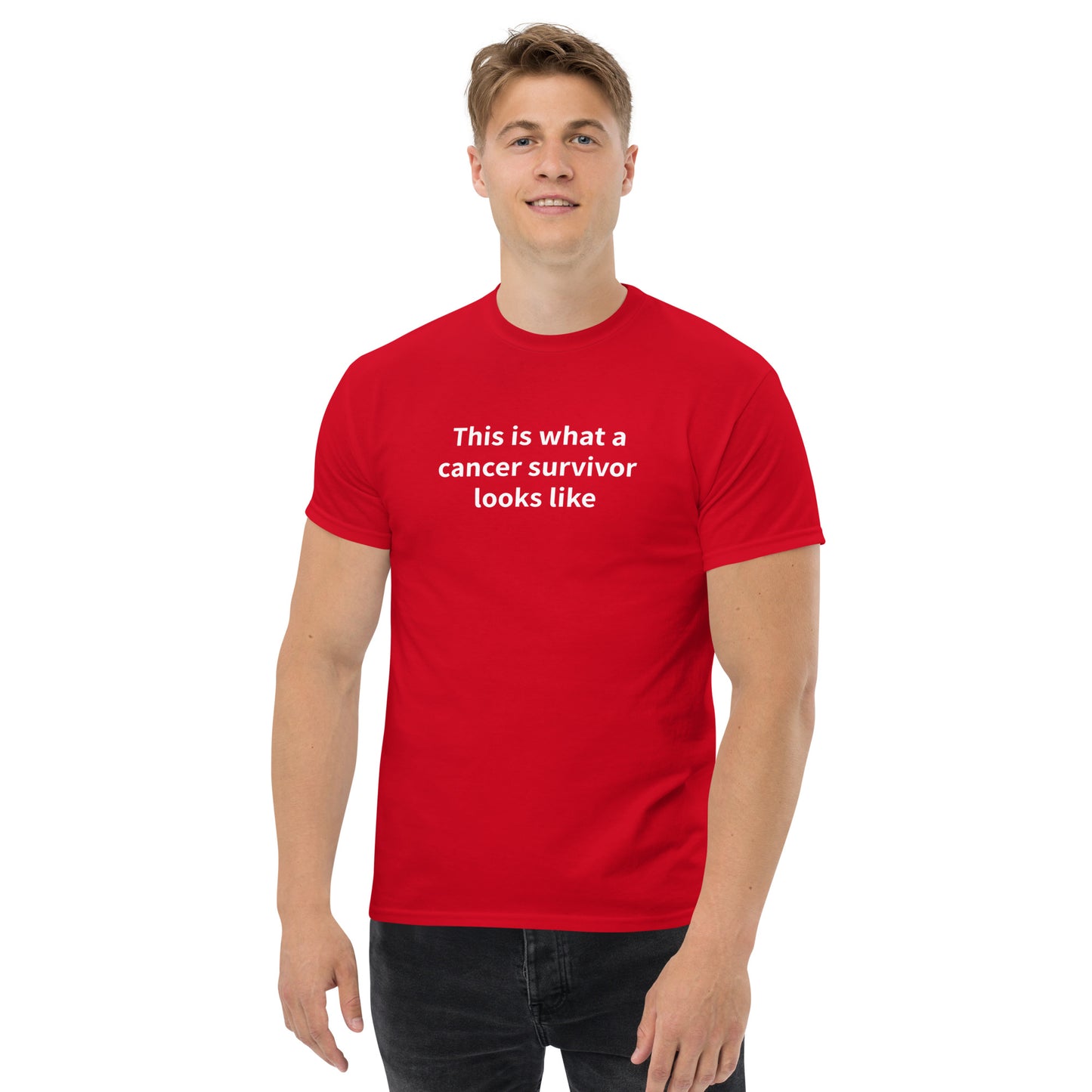 This is what a cancer survivor looks like short sleeve t-shirt (unisex)