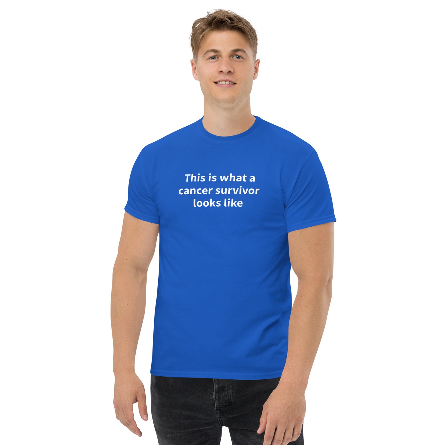 This is what a cancer survivor looks like short sleeve t-shirt (unisex)